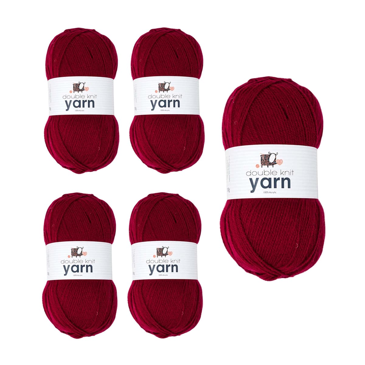Korbond DK Beige Yarn - 100g Acrylic Wool - Lightweight, Hypoallergenic & Durable Double Knit Crochet Yarn Knitting Wool (290m Total) — view 35