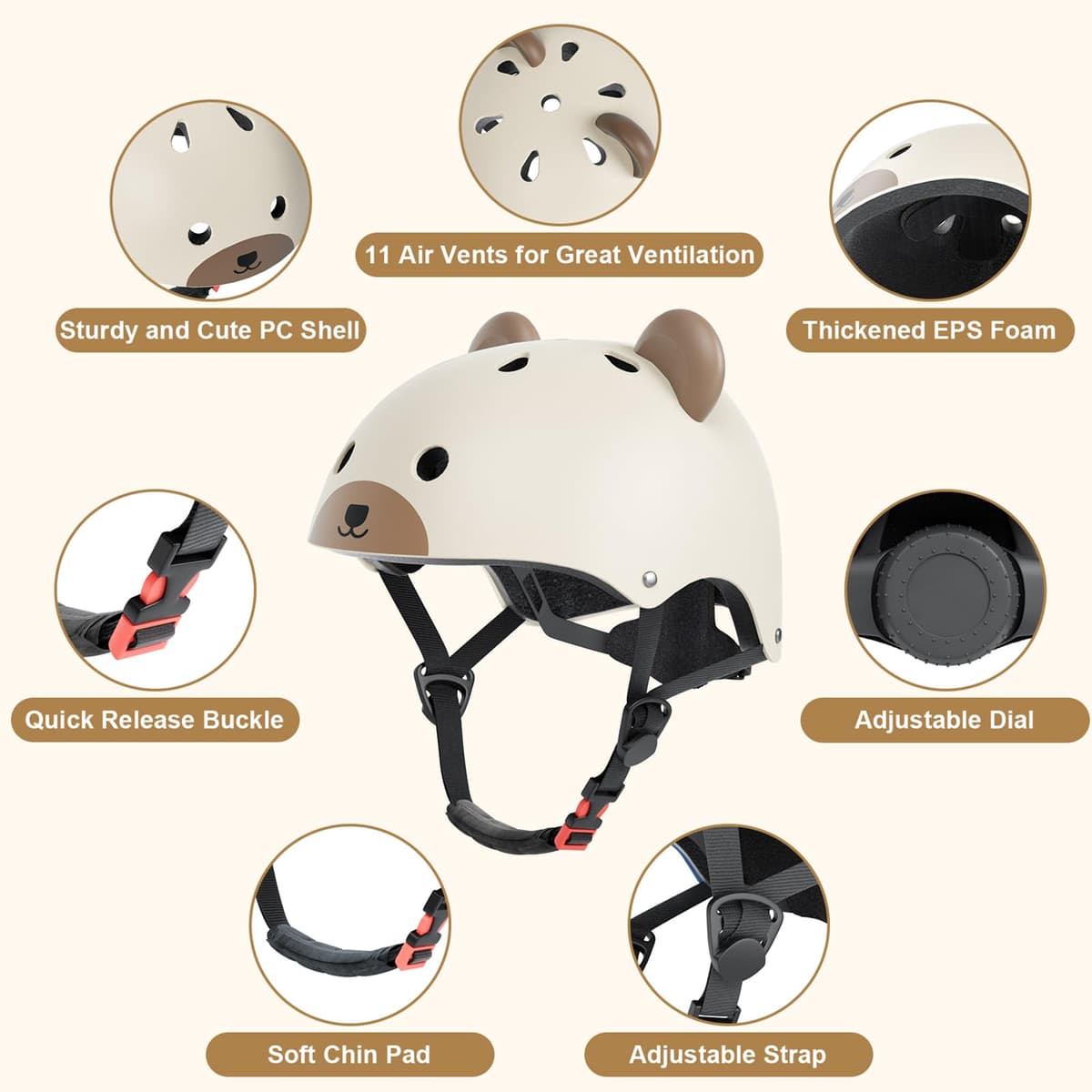 XJD Casco de Ciclismo para Niños Ajustable Casco Bicicleta Niño Casco Infantil Patinete Rollerskate de 3 a 14 Años Protecciones para Múltiples Deportes — view 67