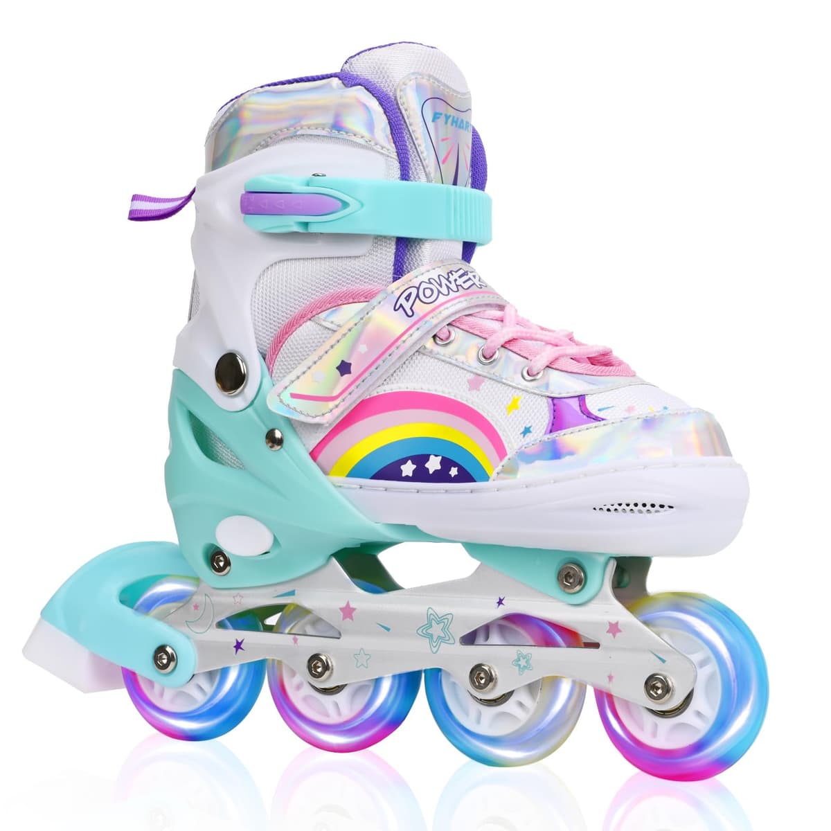 Patines en Linea Ajustables para Niña Niño Patines Linea con Todas Las Ruedas iluminadas, Patines en línea para niños para Uso en Interiores y Exteriores