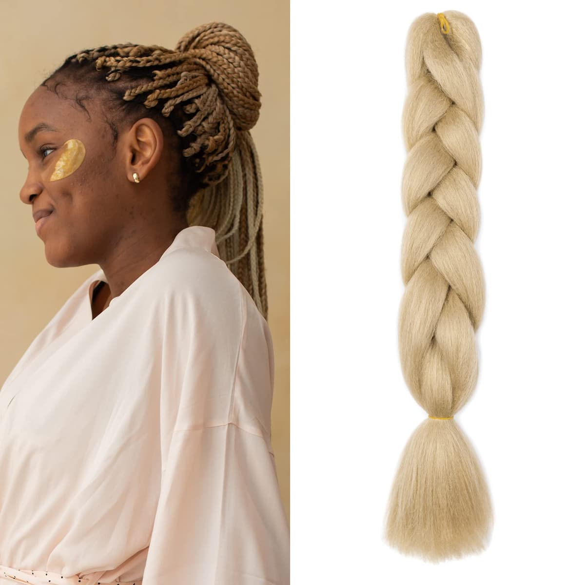 60cm Extensiones de Pelo Trenzas Africanas Castaño Oscuro Extensiones para Trenzas Africanas 1 pcs 100g Kanekalon Pelo para Trenzas Africanas Sintetico Extensiones de Trenzado Cabello Braiding — view 91