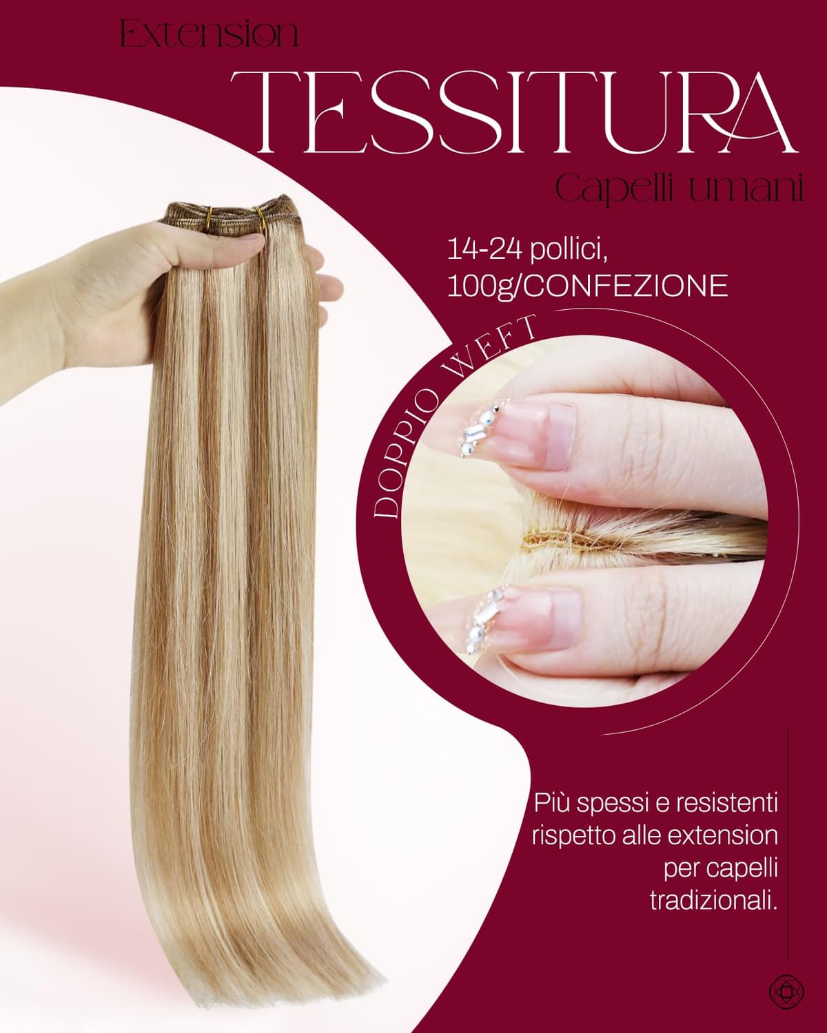 Moresoo Weft Hair Extensions Real Human Hair Medium Brown Highlighted Platinum Blonde Sew in Human Hair Extensions Brown to Blonde Full Head Remy Straight 18 Inch 100g/Pack #P6/60 — view 2