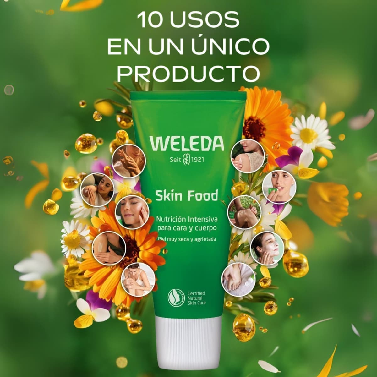 Weleda - Skin Food Original, Crema Reparadora, Nutre e Hidrata, con Aceite de Girasol y Almendra, Caléndula, Pensamiento Silvestre y Manzanilla, para Piel Muy Seca y Agrietada -75 ml — view 3