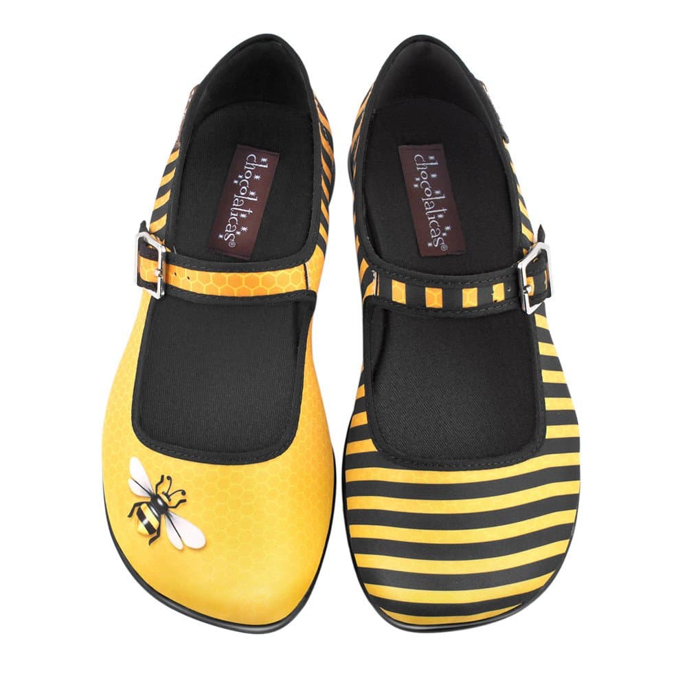 Hot Chocolate Design Chocolaticas Funky Canvas Women's Mary Jane Flat Shoes — view 30