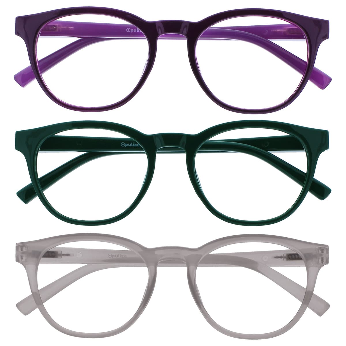 OPULIZE Blu Gafas con Bloqueo de Luz Azul Montura Redonda Azul Bisagras de Muelle Mejoran el Sueño Ordenador Gaming Antirreflejante Hombre Mujer B5-3 +0.00 — view 23