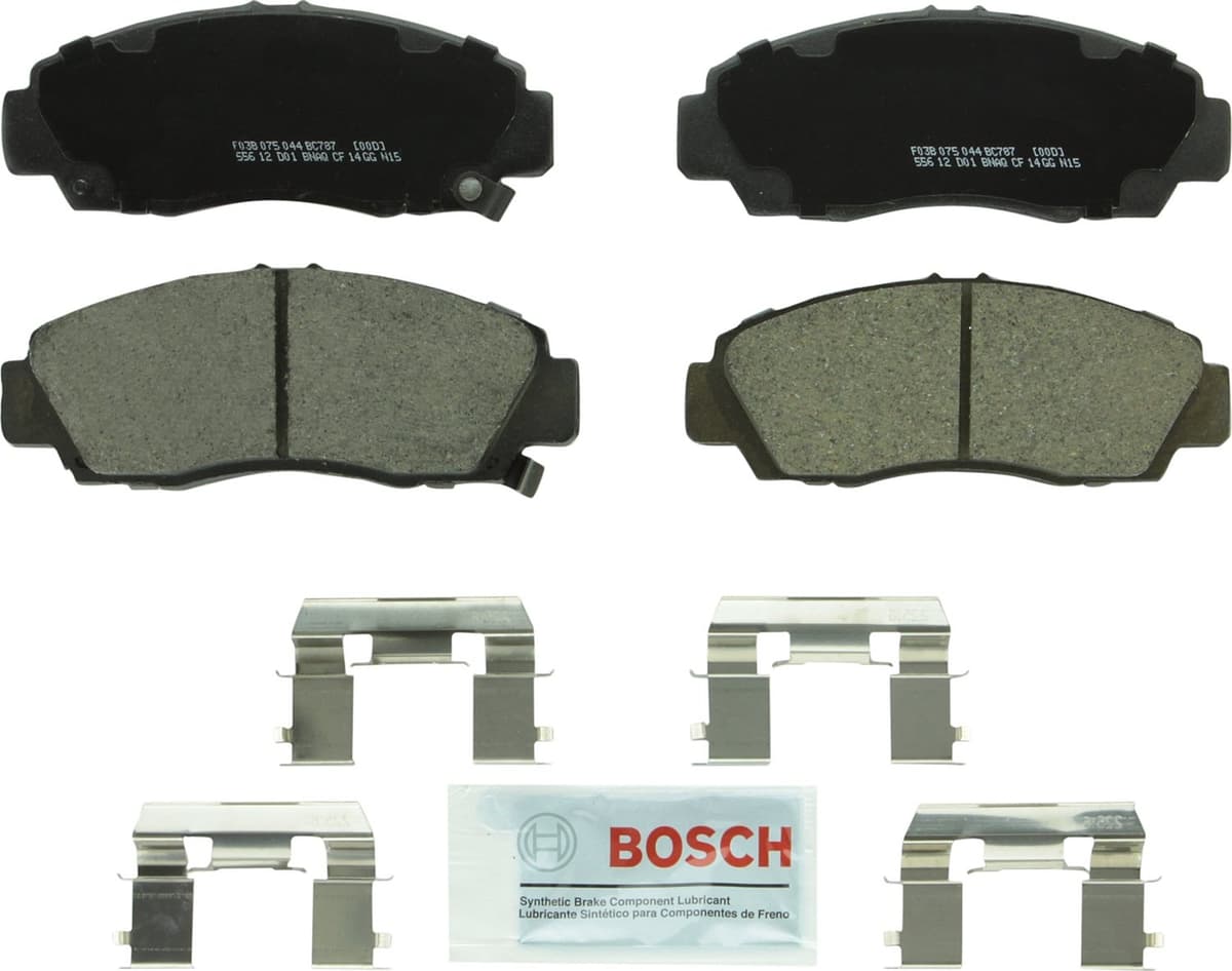 Bosch BC914 QuietCast Premium Ceramic Disc Brake Pad Set For: Acura ILX; Honda Accord, Civic, CR-V, Element, Fit, Front — view 198