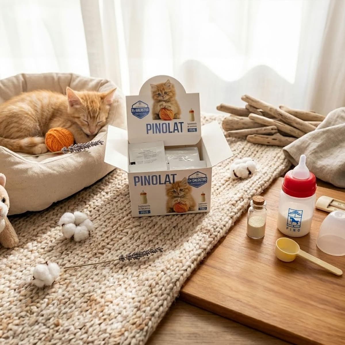 Laboratorios Pino Pinolat Felis Calostro Leche Maternizada para Cachorros de Gato con 2% Calostro – Lactancia Alternativa o Suplementaria – 30 Sobres Monodosis de 10 g — view 5