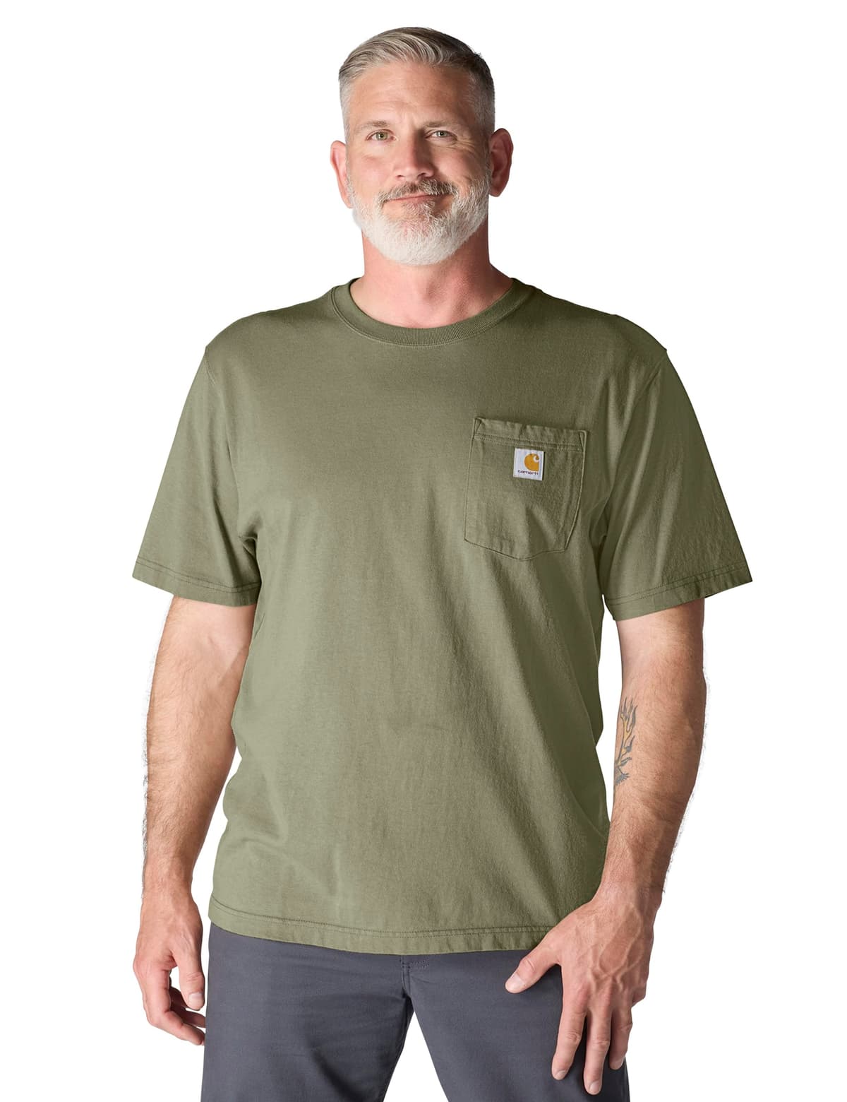 Carhartt Mens Loose Fit Heavyweight Short-Sleeve Pocket T-Shirt (Also Available in Big & Tall) CloseoutWork Utility T-Shirt