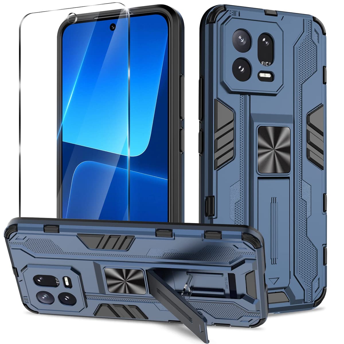Funda para CMF Phone 2 Pro, Carcasa Antigolpes con Soporte anular metálico, Case Protectora de Grado Militar, Negro — view 1267