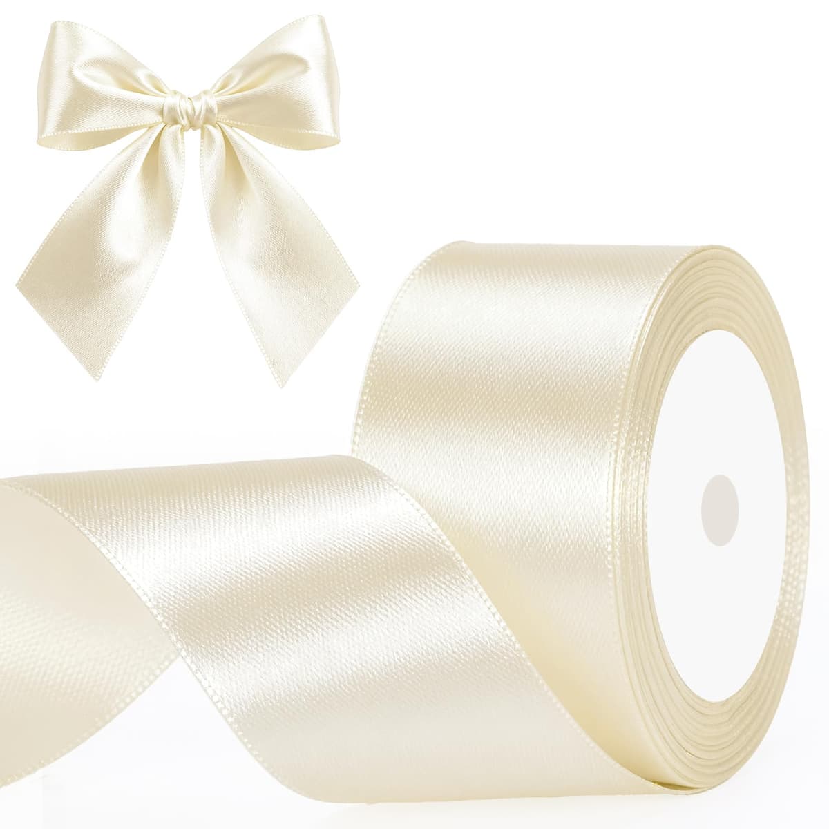 G2PLUS Baby Pink Satin Ribbons 10mm: Thick Fabric Gift Wrap Ribbons for Crafting, Party Decoration, 22m — view 51
