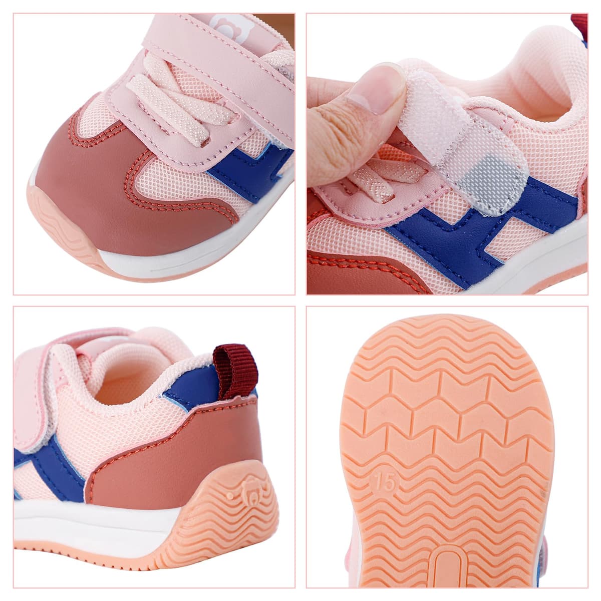 1-3 Years Baby Trainers Boys Girls First Walking Shoes Toddler Shoes Breathable Flexible — view 5