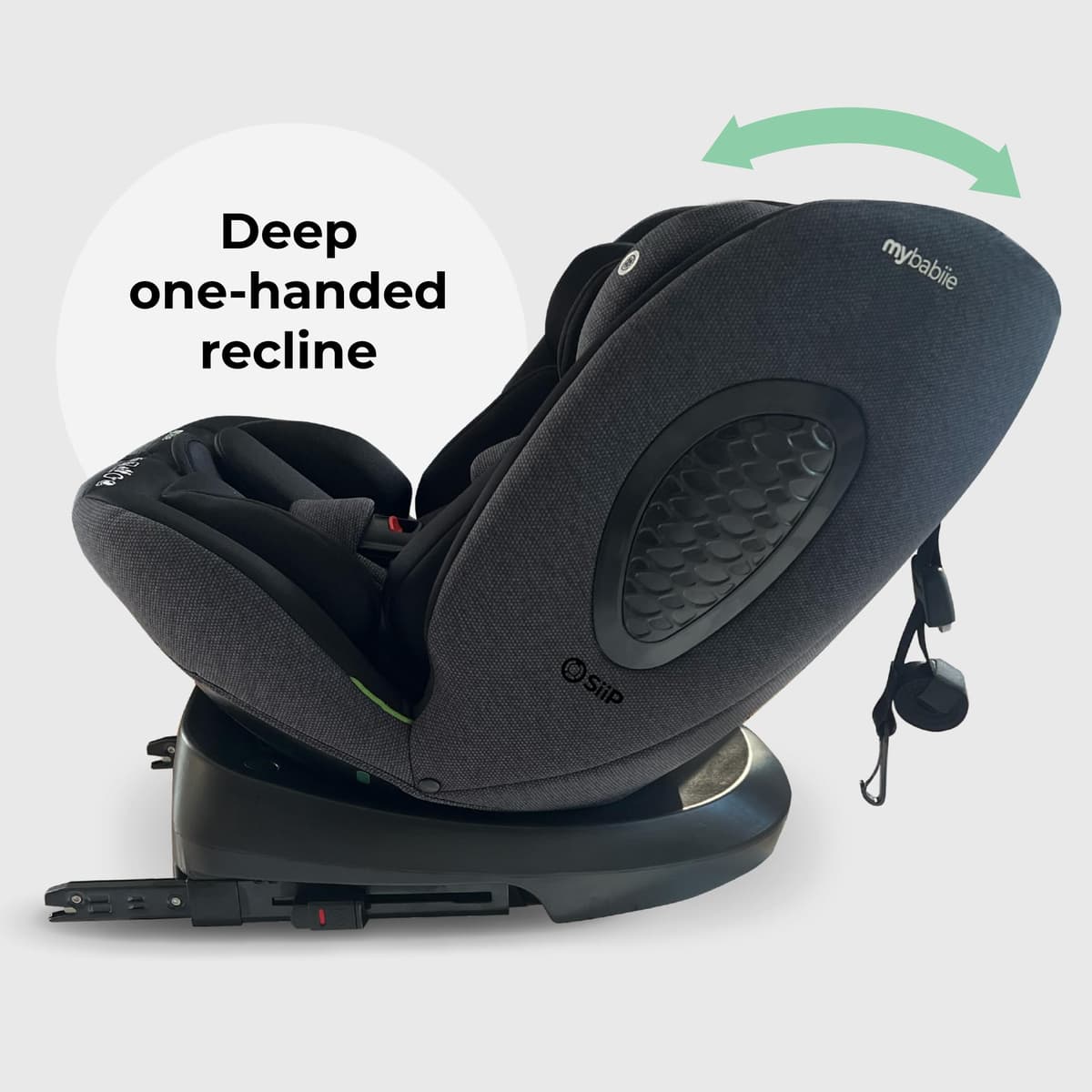 My Babiie MBCS200 360° Spin R129 Baby Car Seat – Top Tether, ISOFIX, Birth to 12yrs (40-150cm), i-Size, ERF, Group 0+/1/2/3, Rotating 360 Swivel - Black — view 5