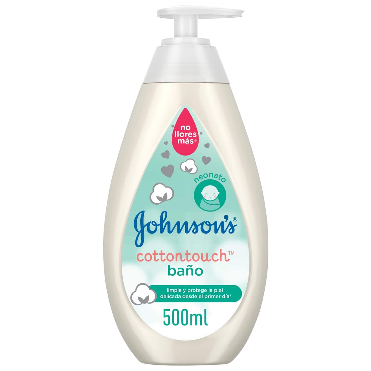 Johnson's Baby Cottontouch Body Wash (1x500ml), Baby Body Wash with Cotton, Hypoallergenic Shower Gel for Fine and Delicate Skin of Newborn Babies