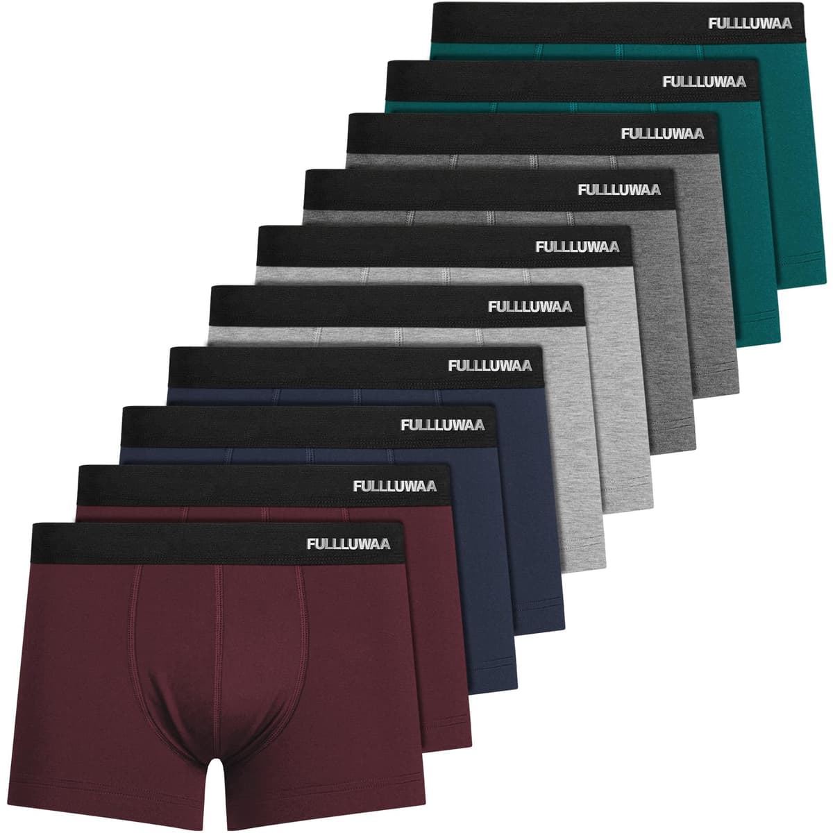 Fullluwaa Calzoncillos Hombre Boxer,Boxer Hombre Pack(Pack de 10),de Algodon,cómodo y Ajustado — view 9