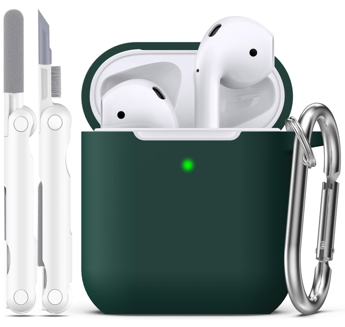 R-fun Funda para AirPods 4 con Kit de Limpieza, Case de Silicona Suave con Llavero, Funda Protectora Completa para Hombres y Mujeres, Compatible con Apple Latest Airpods 4th, Rojo — view 67