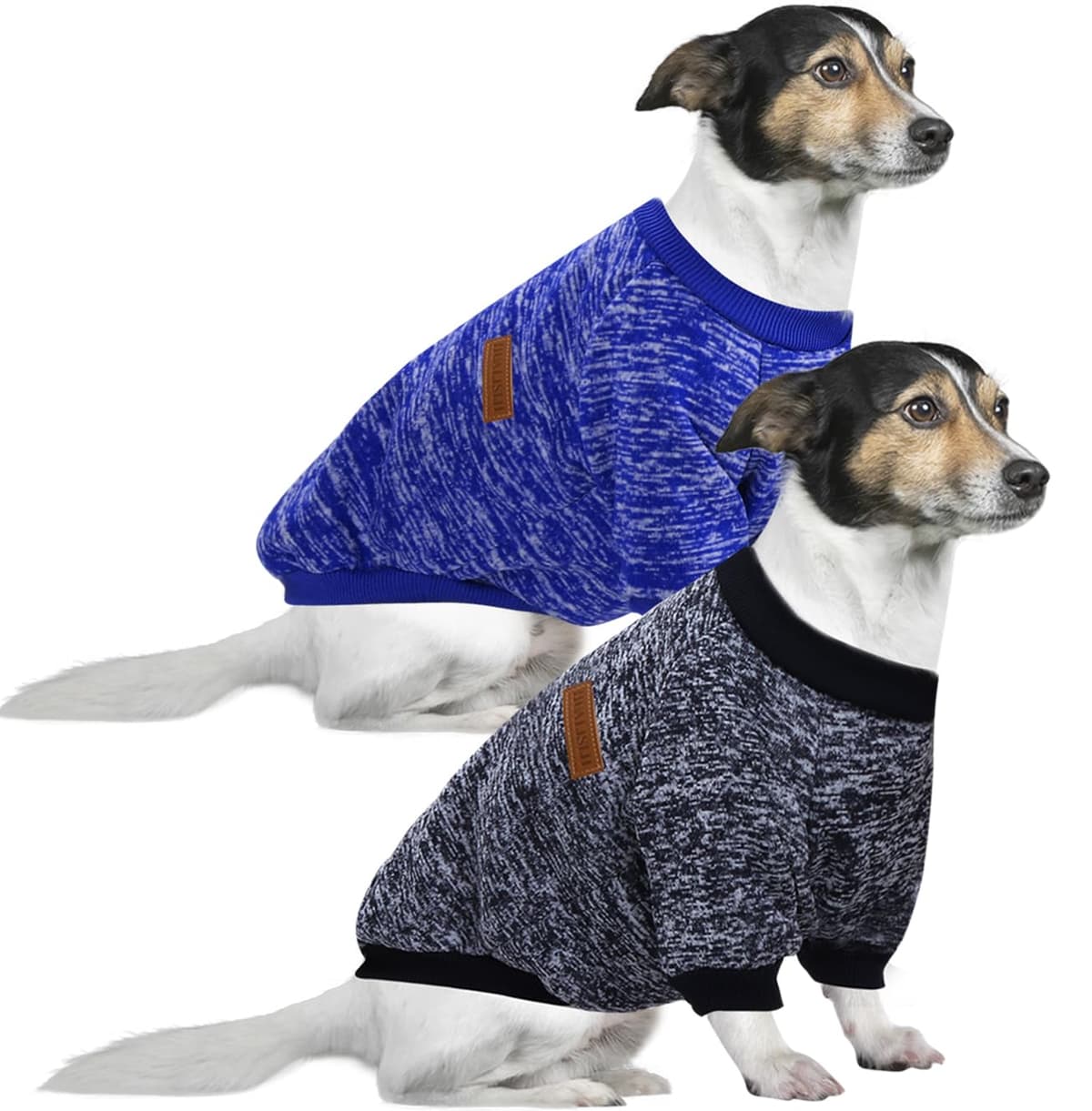 Dog Jumper Medium Chihuahua Jumper Christmas Sweater Fleece Inside Soft Cozy, Colour Vibrant Easy to Take On and Off (Pink+Grey, M) — view 15