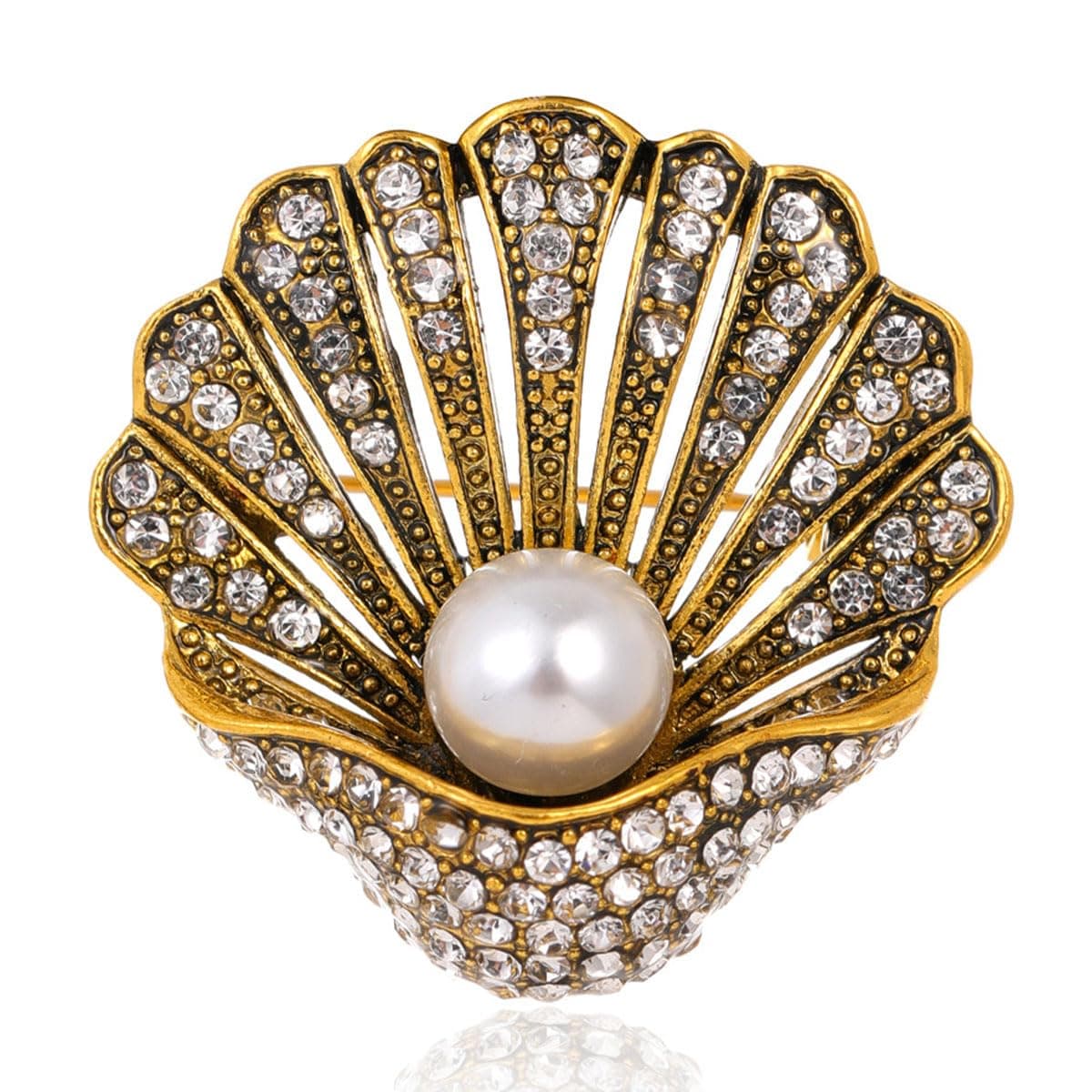 FAIRYGATE Brooch Pins Retro Crystal Rhinestone Brooches for Shirt Collar Decoration, B20 — view 39