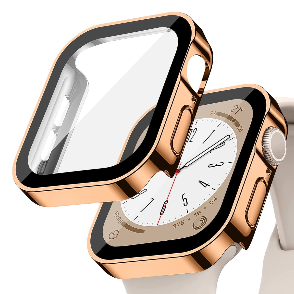 Hard PC Waterproof Case for Apple Watch Case 42mm 46mm 40mm 44mm 41mm 45mm, Built-in Tempered Glass Screen Protector, Ultra-Thin HD Full Protective Cover for iWatch Series 11 10 9 8 7 6 5 4 SE 3/2/1 — view 23