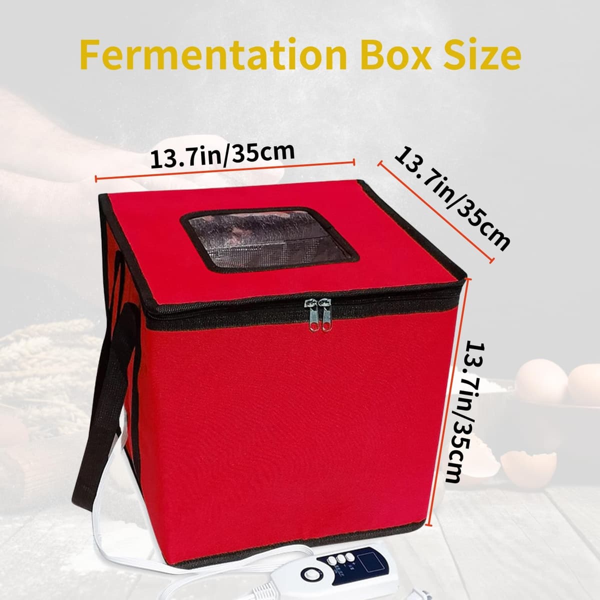 Cloud Fire Caja de Fermentación Eléctrica Plegable Azul 43L, 150W con Control de Temperatura, Fermentadora para Pan y Masa Madre, Armario Desmontable para Pizza, Yogur y Repostería (35×35×35 cm) — view 5