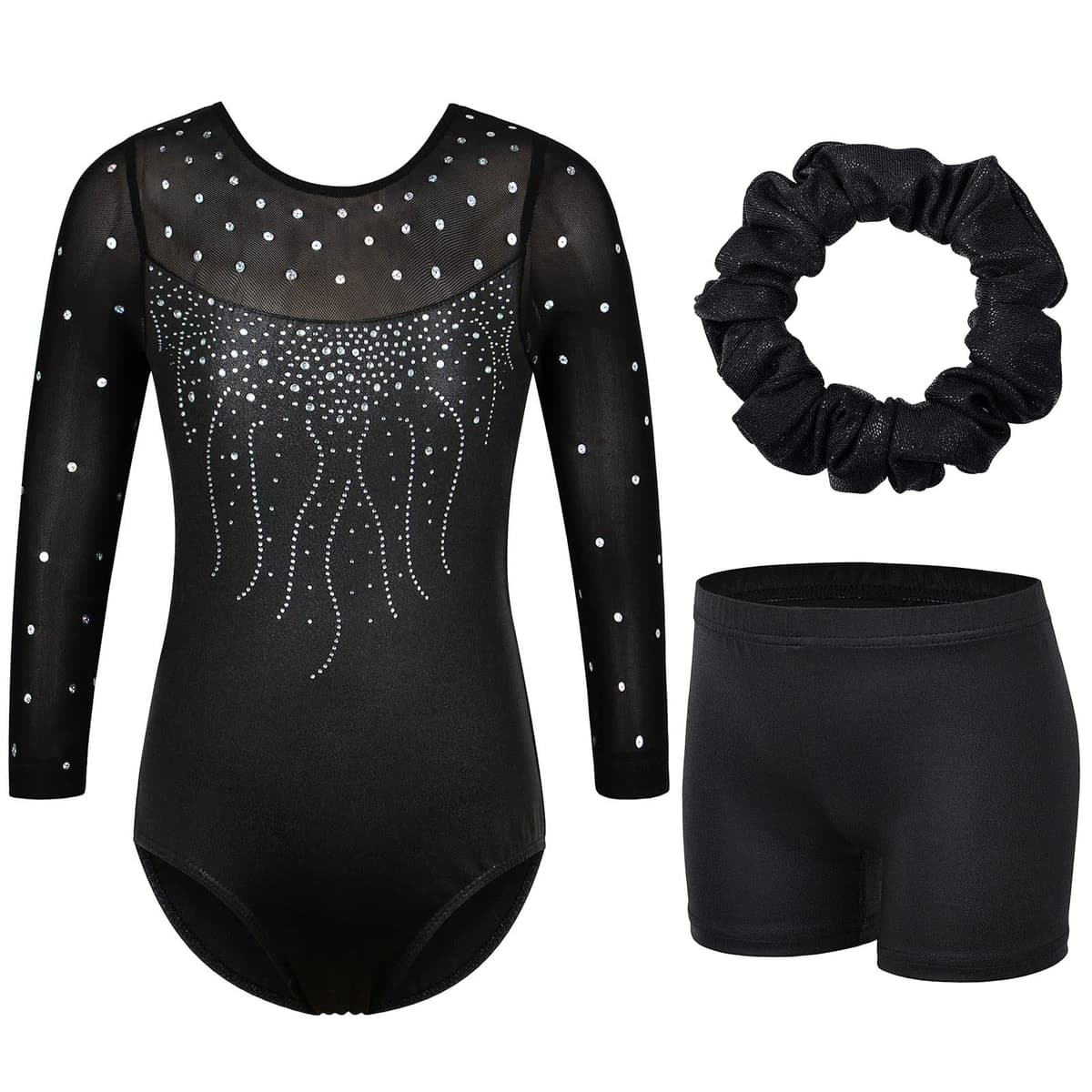 Maillots de Gimnasia Clásico Leotardo Mangas Largas/sin Manga Body Elástico de Ballet con Pantalones