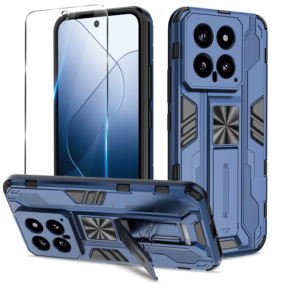 Funda para CMF Phone 2 Pro, Carcasa Antigolpes con Soporte anular metálico, Case Protectora de Grado Militar, Negro — view 1633