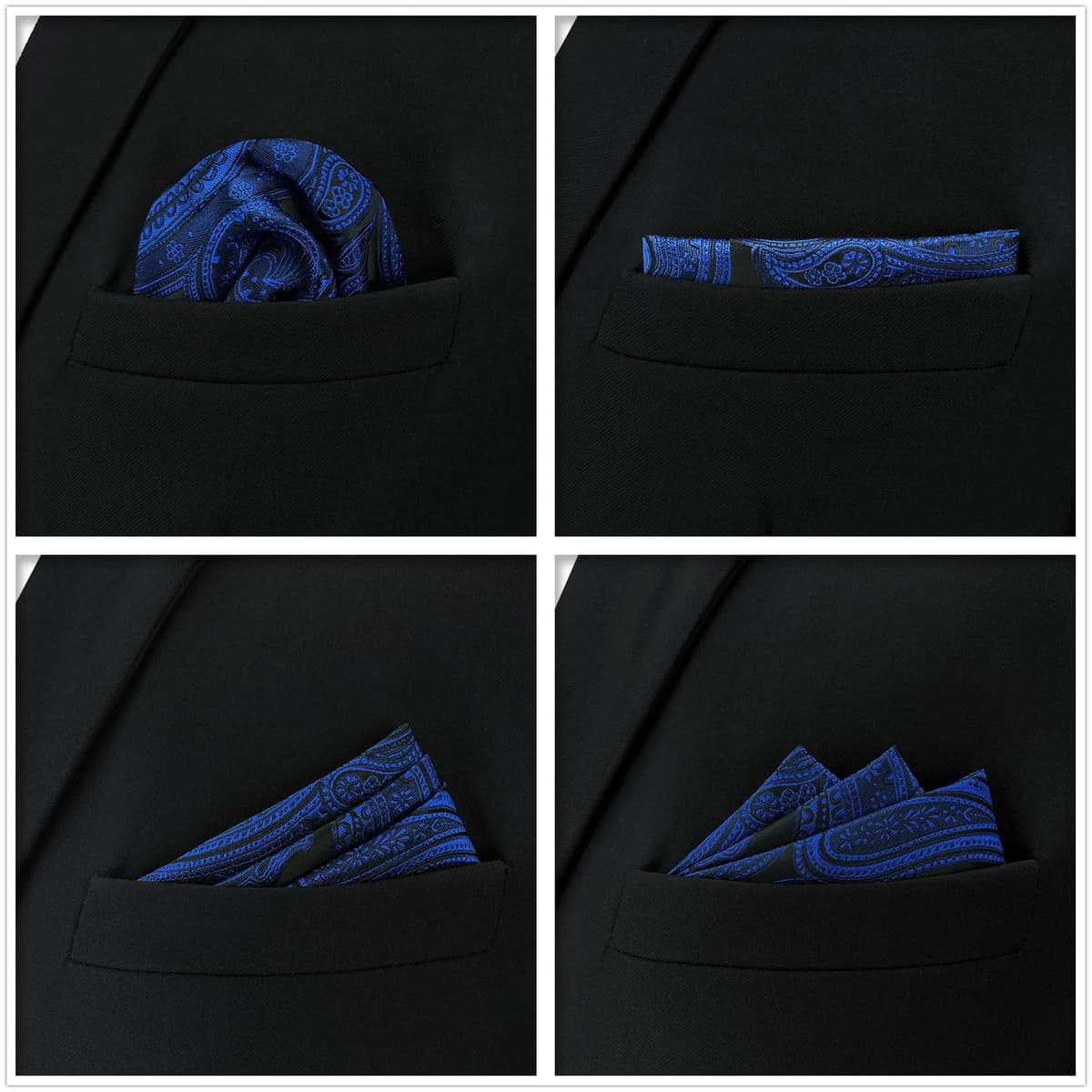 S&W SHLAX&WING 5 Pieces Pañuelo De Bolsillo Para Hombre Handkerchiefs Set para chaqueta de traje — view 5