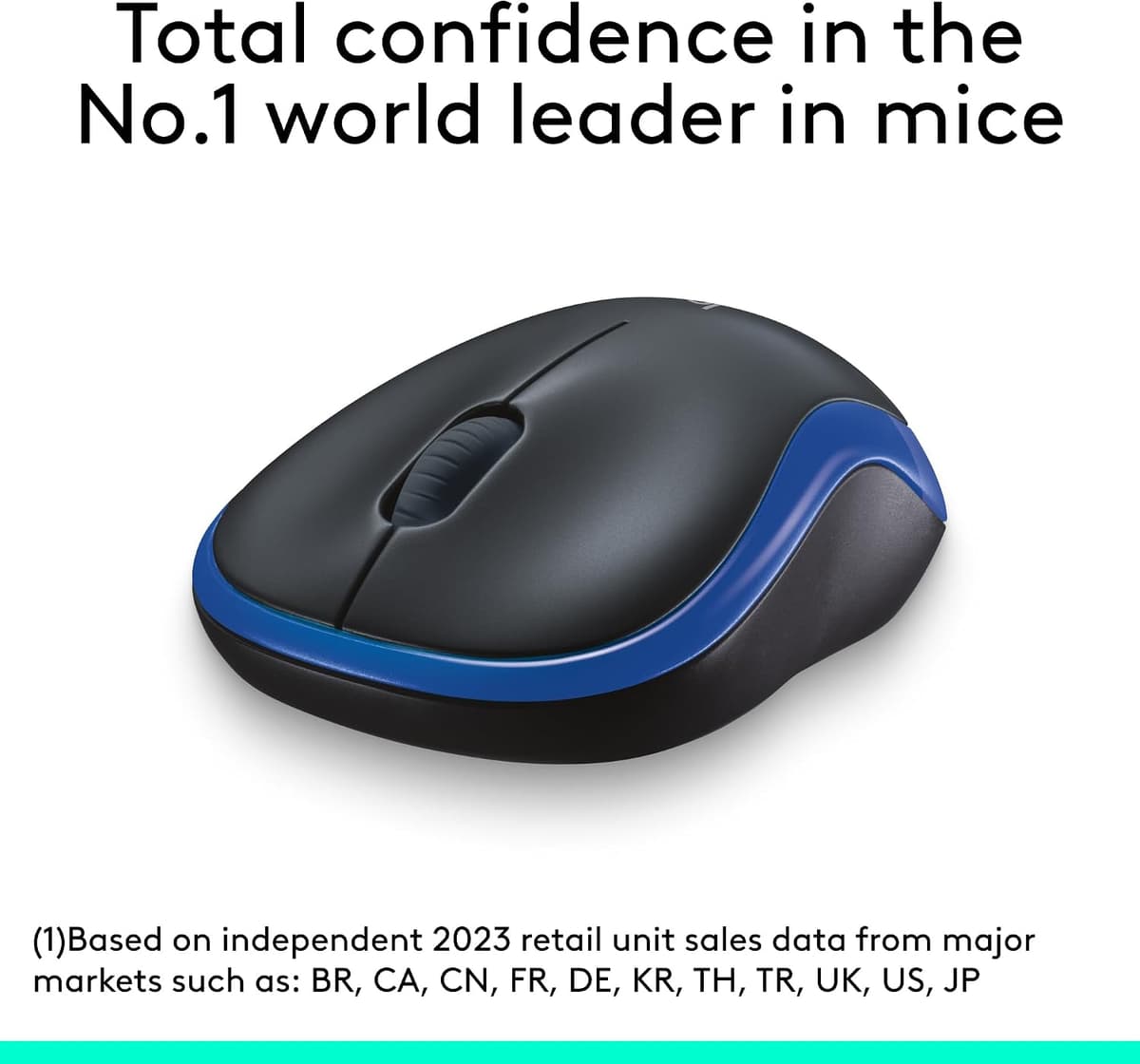 Logitech M185 Wireless Mouse, 2.4GHz with USB Mini Receiver, 12-Month Battery Life, 1000 DPI Optical Tracking, Ambidextrous,  — view 2