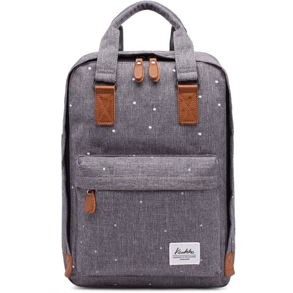 KAUKKO Mochila hermosa y bien pensada con compartimento para portátil de 15" para colegio, universidad, 22 l, Negro Jnl-ks24-03, talla única, Mochilas daypack — view 26
