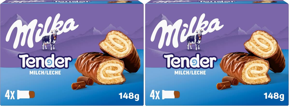 Milka Tender Barritas de Bizcocho con Relleno de Leche y Cubierto de Chocolate con Leche de los Alpes 148G — view 6
