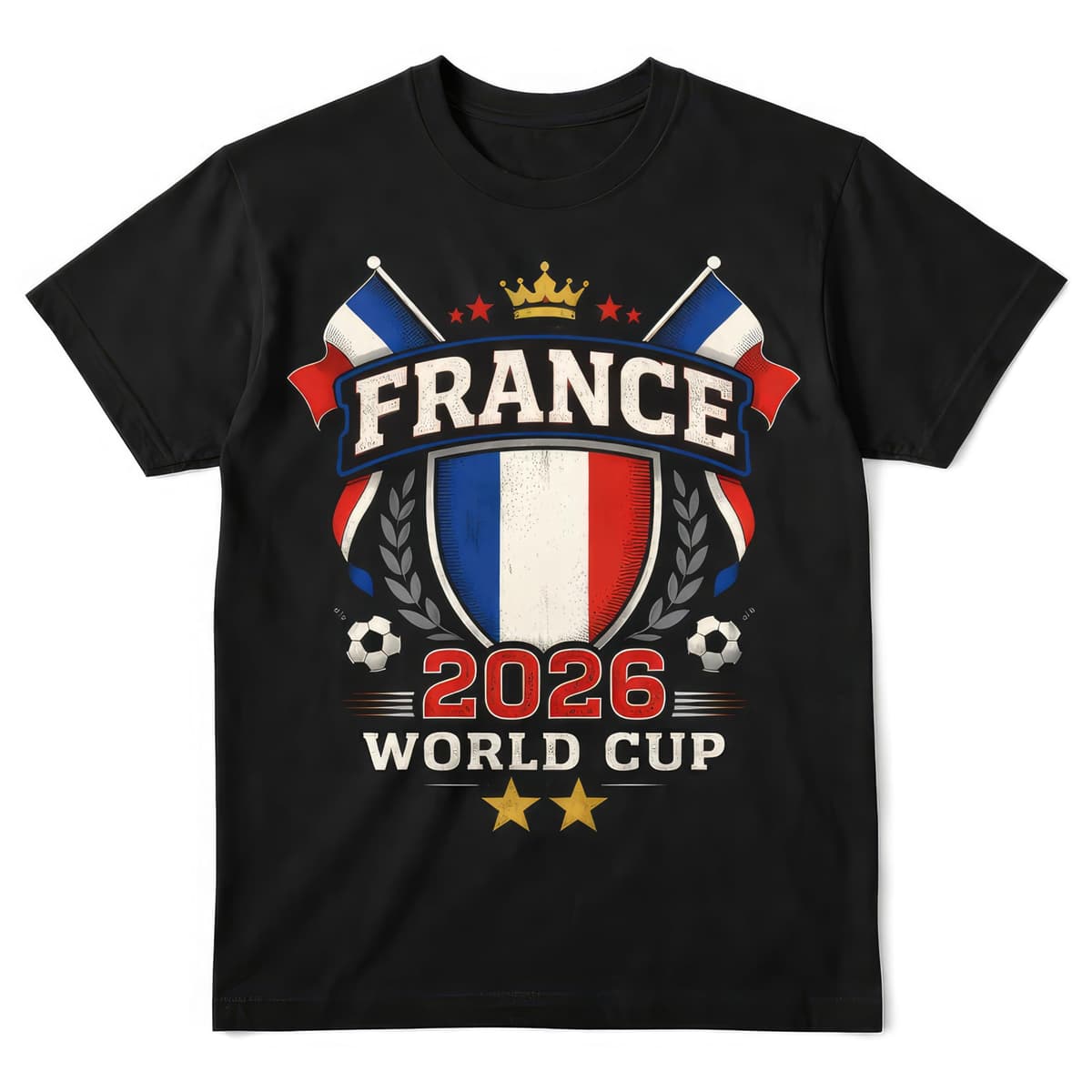 France World Cup 2026 Flag Soccer Fan Football Supporter Kids Womens Mens T Shirt