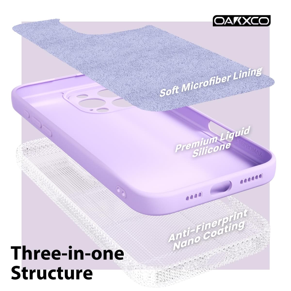 oakxco for iPhone 17 Pro Max Phone Case Liquid Silicone, Cute Thin Slim Grip Soft Rubber Gel for Women Men, Smooth Matte TPU Plain Solid Color Girly Simple Case with Camera Cover, Light Pink — view 450