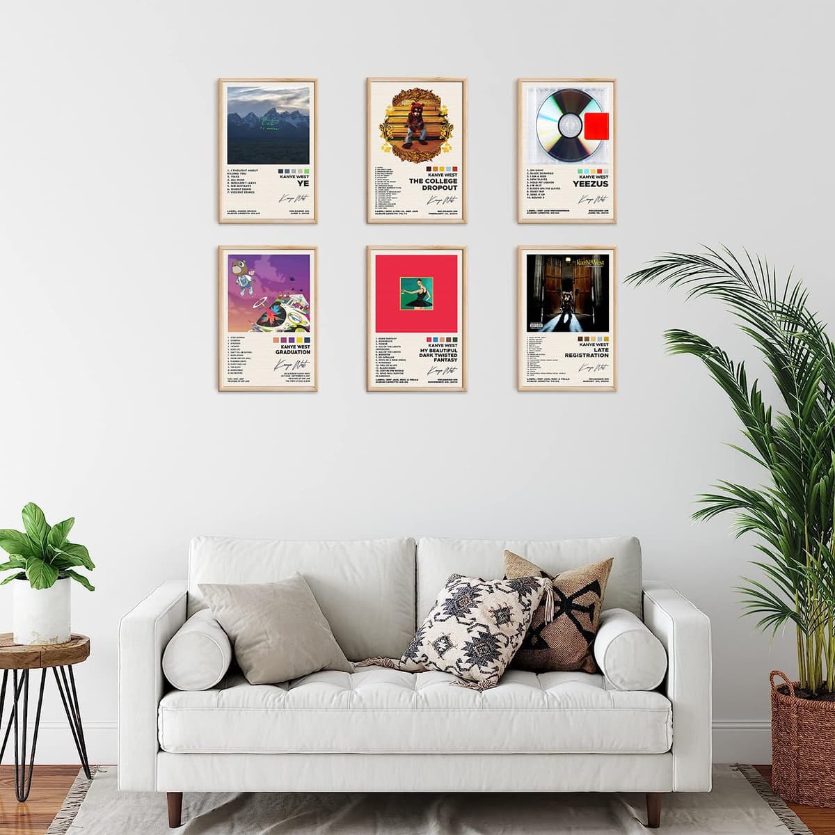 Kanye West Posters Album Cover Signed Limited Posters Prints Rapper Music Posters Room Aesthetic Canvas Wall Art Set of 6 for Teen and Girls Dorm Decor 8x12 inch Unframed — view 7