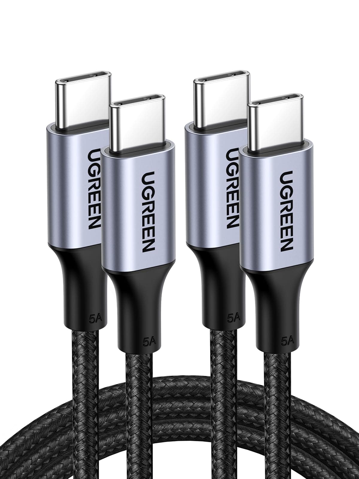 UGREEN 2 Pack USB C to USB C Charger Cable 100W 65W USB C Fast Charger Cable Compatible with MacBook Pro M3/Air, iPad Pro/Air, Dell XPS, iPhone Air/17/16 Pro Max, Galaxy S25 Ultra, Pixel 9 (0.5M) — view 7