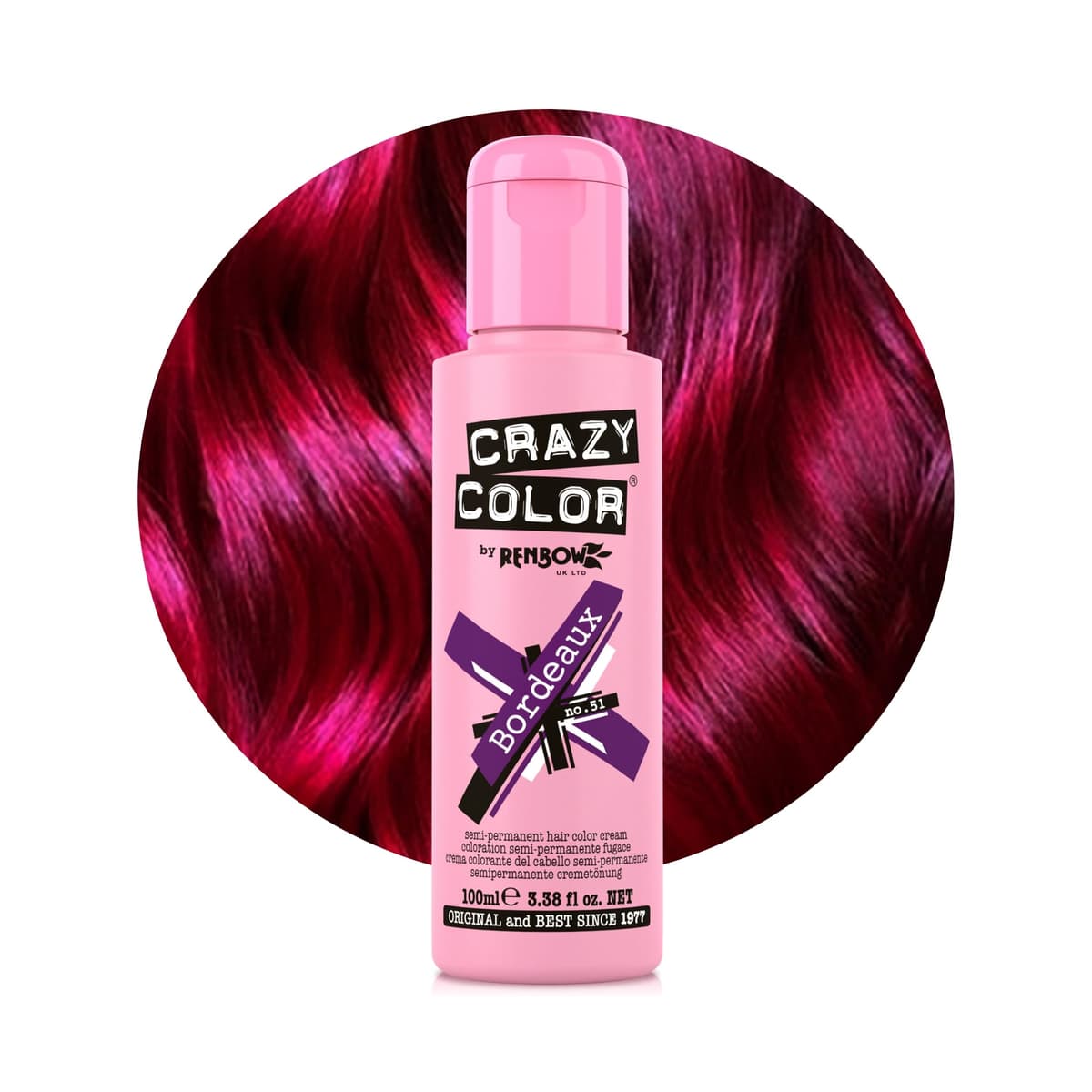 Crazy Color Vibrant Candy Floss Semi-Permanent Hair Dye. Highly Pigmented Pastel Pink Conditioning & Oil Nourishing Vegan Formula | No Bleach or Ammonia | 100ml — view 12
