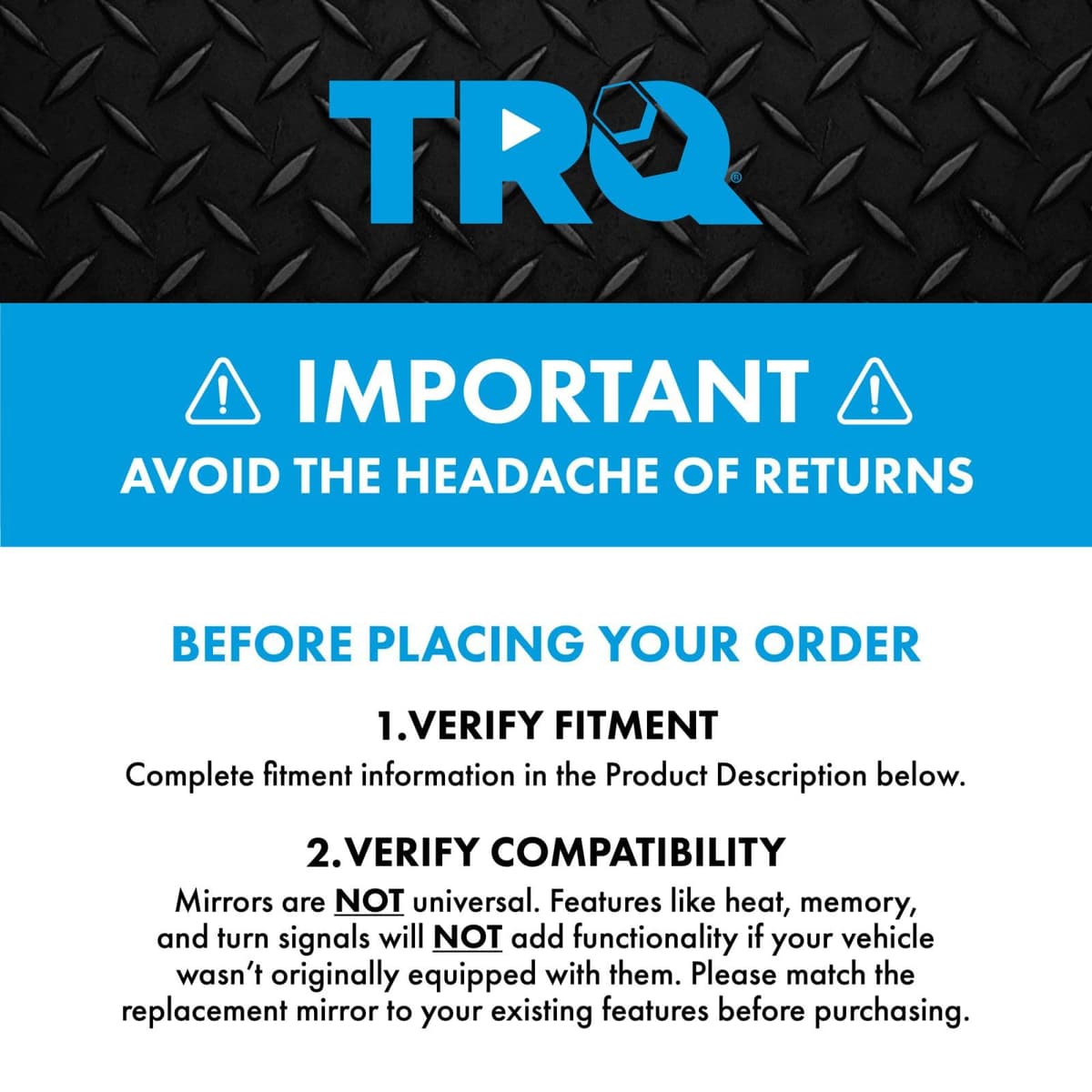 TRQ Passenger Side Mirror Assembly Power Heated Textured Paint to Match Compatible with 2010-2024 Mitsubishi Outlander 2011-2024 Outlander Sport — view 3