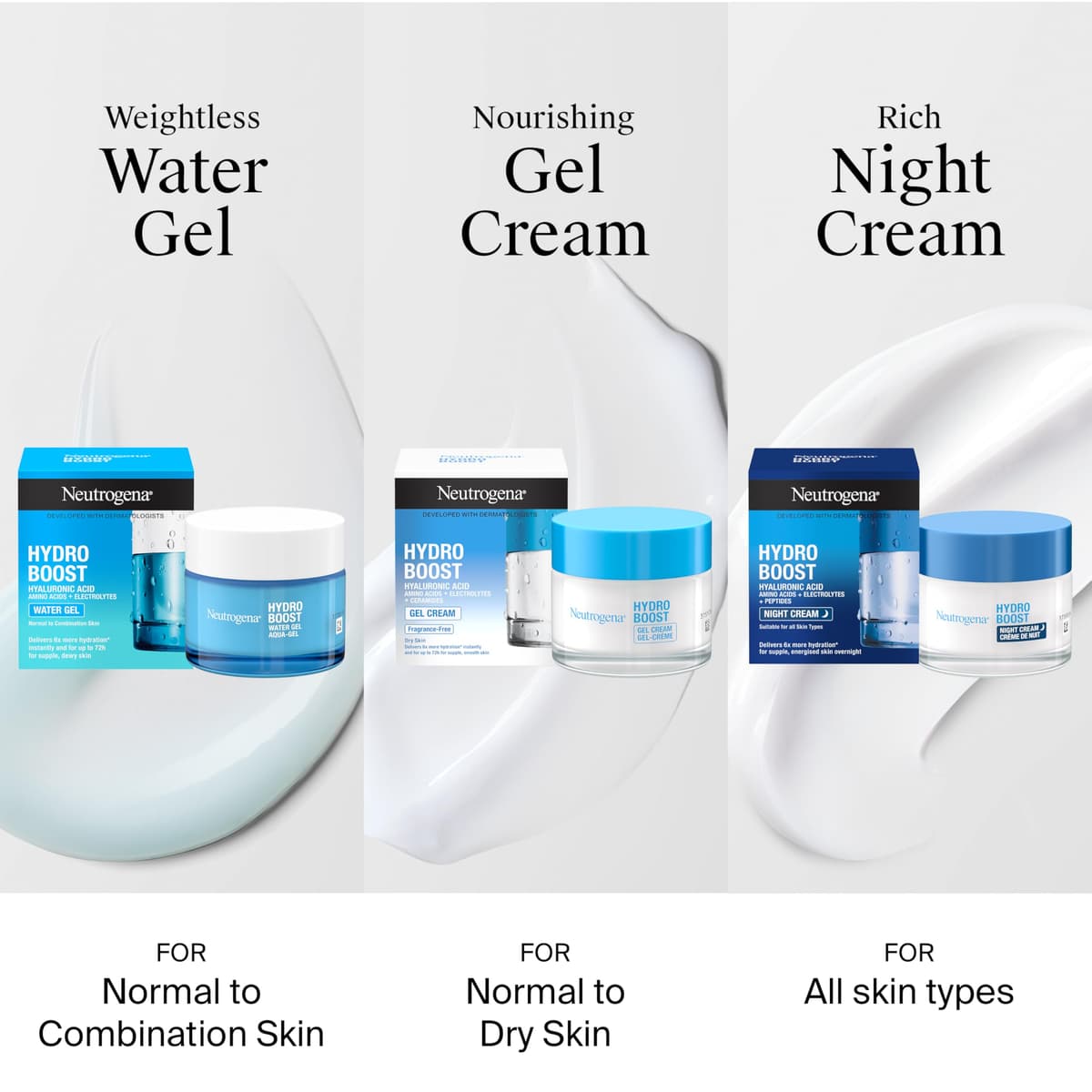 Neutrogena Hydro Boost Water Gel (1x 50ml), Oil-Free Face Cream with Hyaluronic Acid, Amino Acids and Electrolytes, Lightweight Face Care with 72 Hour Hydration, For Acne-Prone and Sensitive Skin — view 7