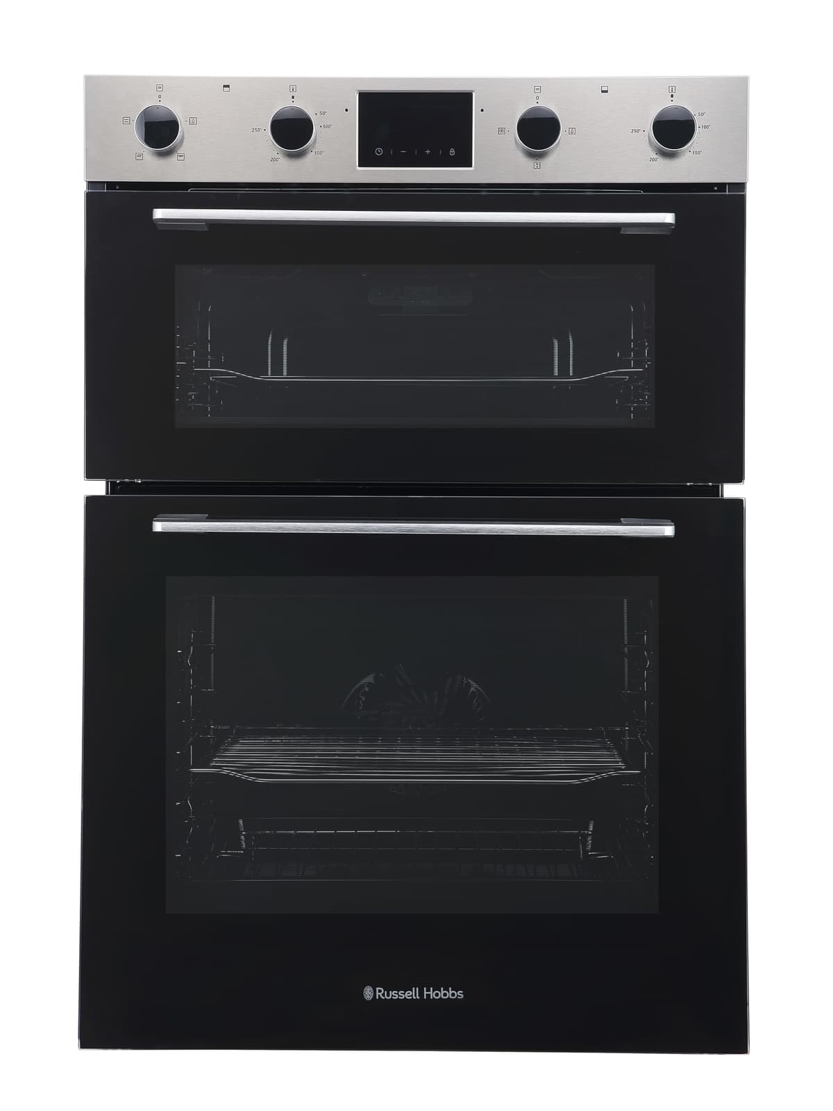 Russell Hobbs 89cm High, 60cm Wide, Stainless Steel, 110L, Built-In, Electric Fan Double Oven, RH89DEO2002SS - Free 2 Year Guarantee