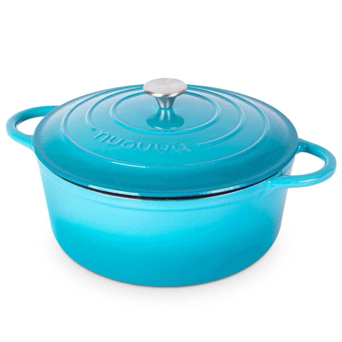 Nuovva Enamelled Cast Iron Dutch Oven Pot with Lid – 5 Quart Casserole Dish – Ceramic Dutch Oven for Bread Baking, Roasting, Braising & Stews – Oven Safe up to 500°F – 24cm Orange — view 31