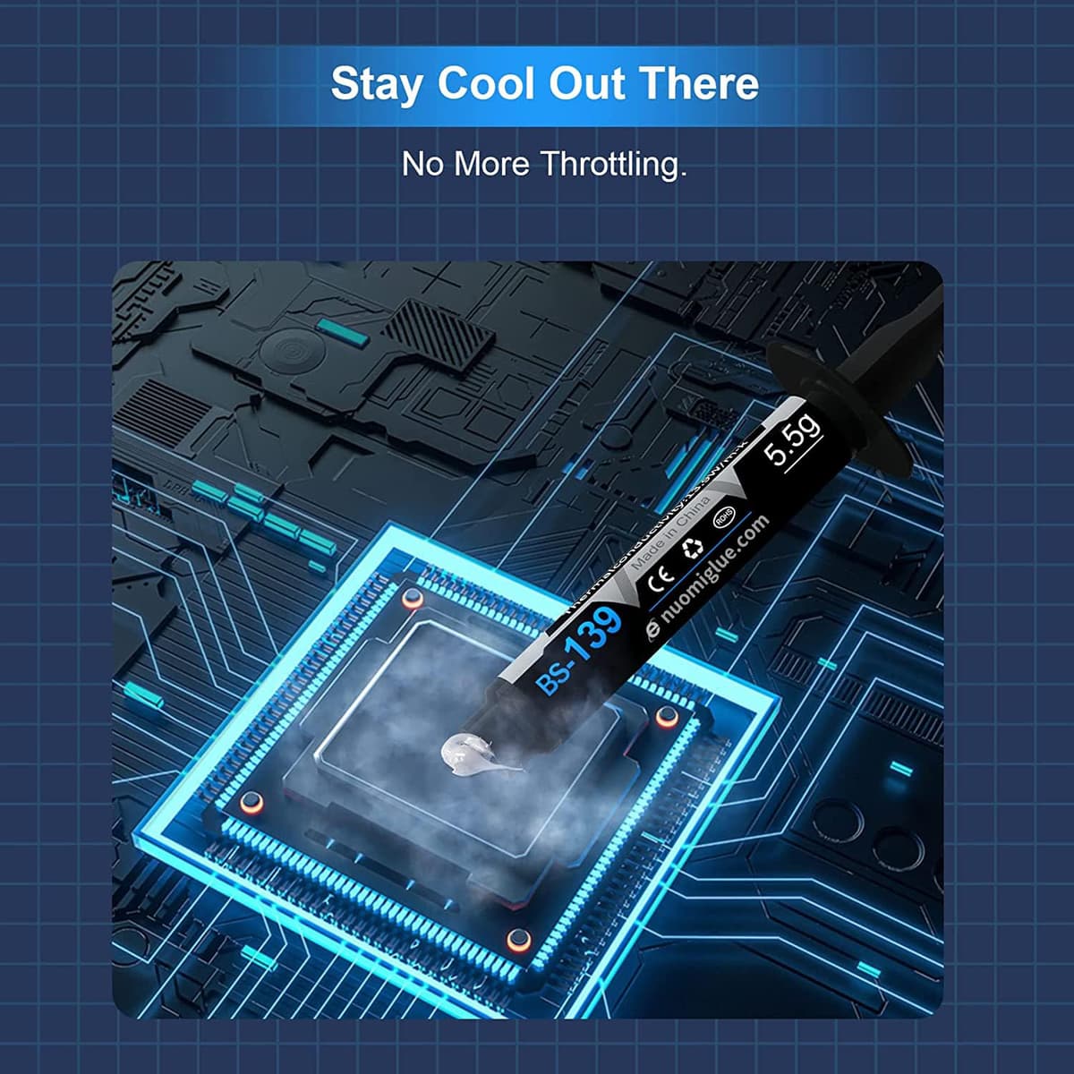 BSFF Thermal Paste, 5.5g with Toolkit CPU Paste Thermal Compound Paste Heatsink for IC/Processor/CPU/All Coolers, Carbon Based High Performance — view 5