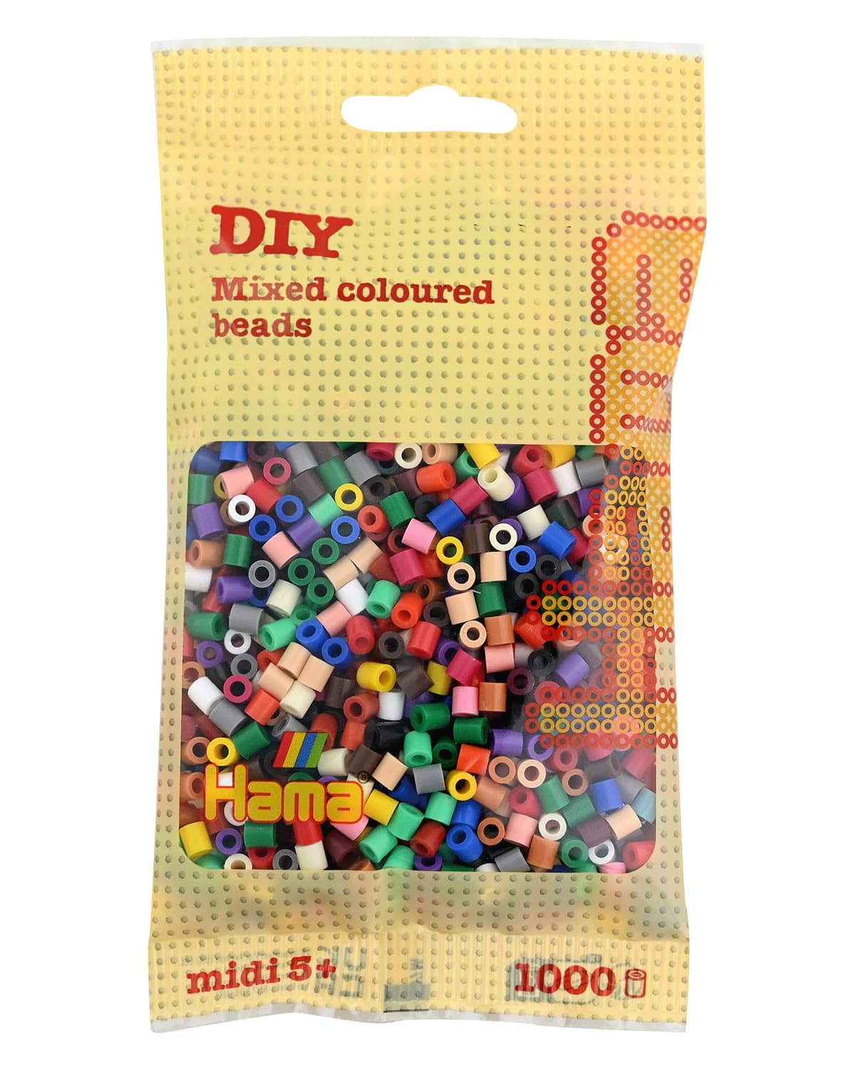 HAMA Bolsa de perlas | Aprox. 1000 cuentas midi fusibles para manualidades y mosaicos | Perlas de fusión para niños creativos 5+ | Juego de arte y decoración | Beige — view 54