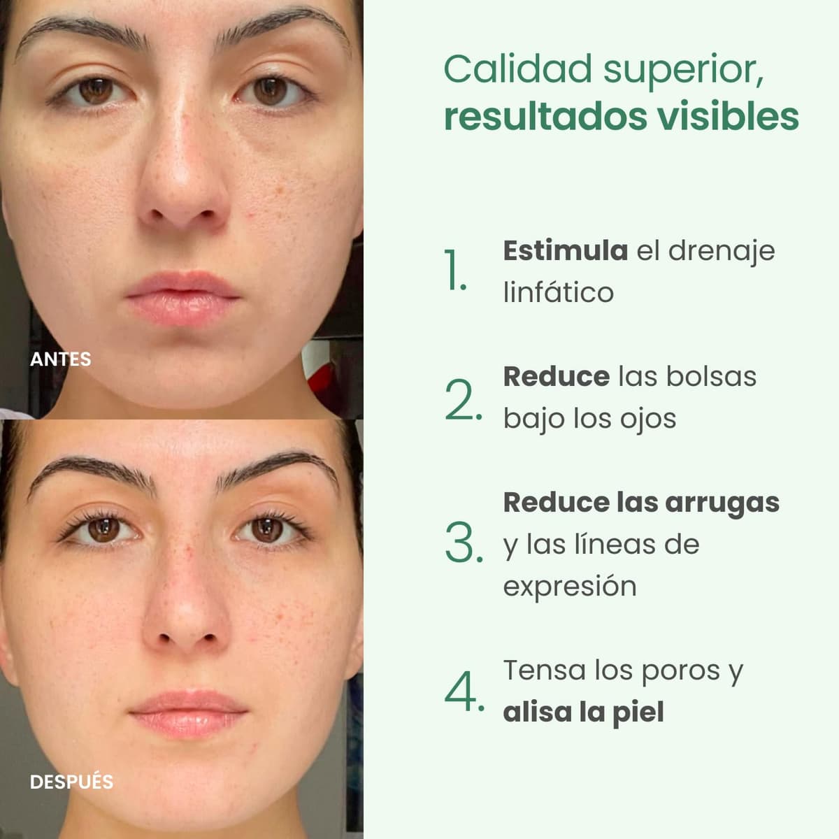 PLANTIFIQUE Gua Sha y Rodillo Facial de Jade - Masajeador Facial Antiarrugas para Tonificar la Piel - Face Roller - Rodillo Masaje y Guasha de Piedra Jade Auténtico — view 2
