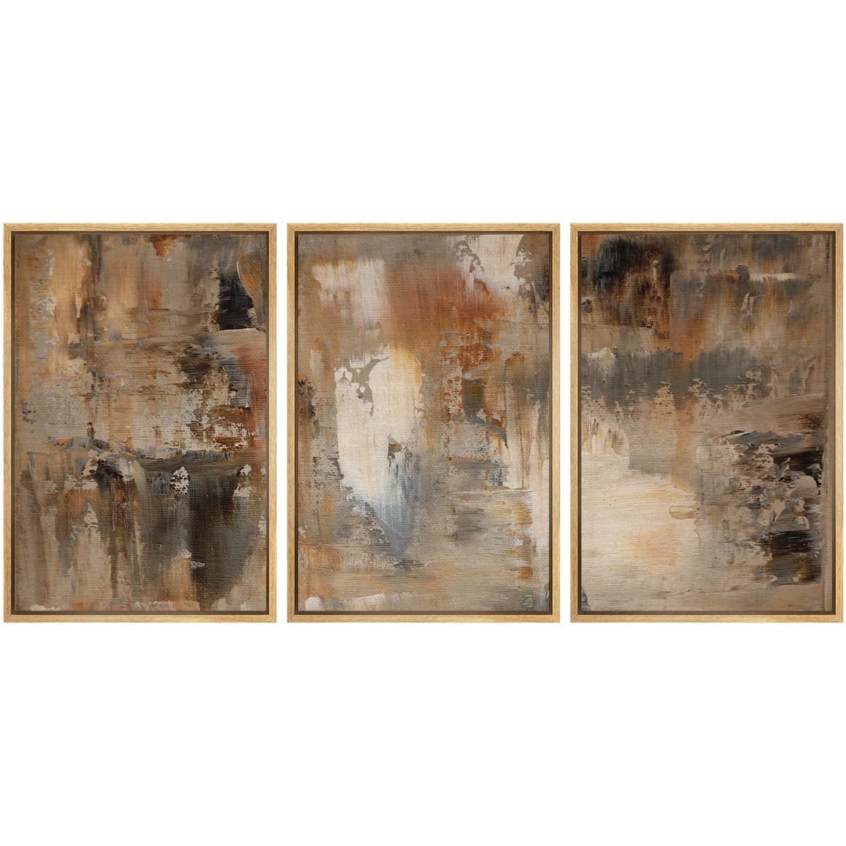 SIGNWIN Framed Canvas Print Wall Art Set Coastal Serenity Abstract Seaside Illustrations Modern Art Decorative Rustic Calm/Zen for Living Room, Bedroom, Office - 24"x36"x3 Natural — view 136