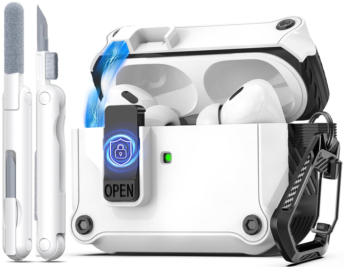 R-fun Compatible con AirPods Pro 2 Gen (Cubierta Auto emergente) con Kit de Limpieza, para Airpods Pro 2/1 Gen (2023/2022/2019), para Estuche Airpods Pro (USB-C/Lightning),Negro — view 52