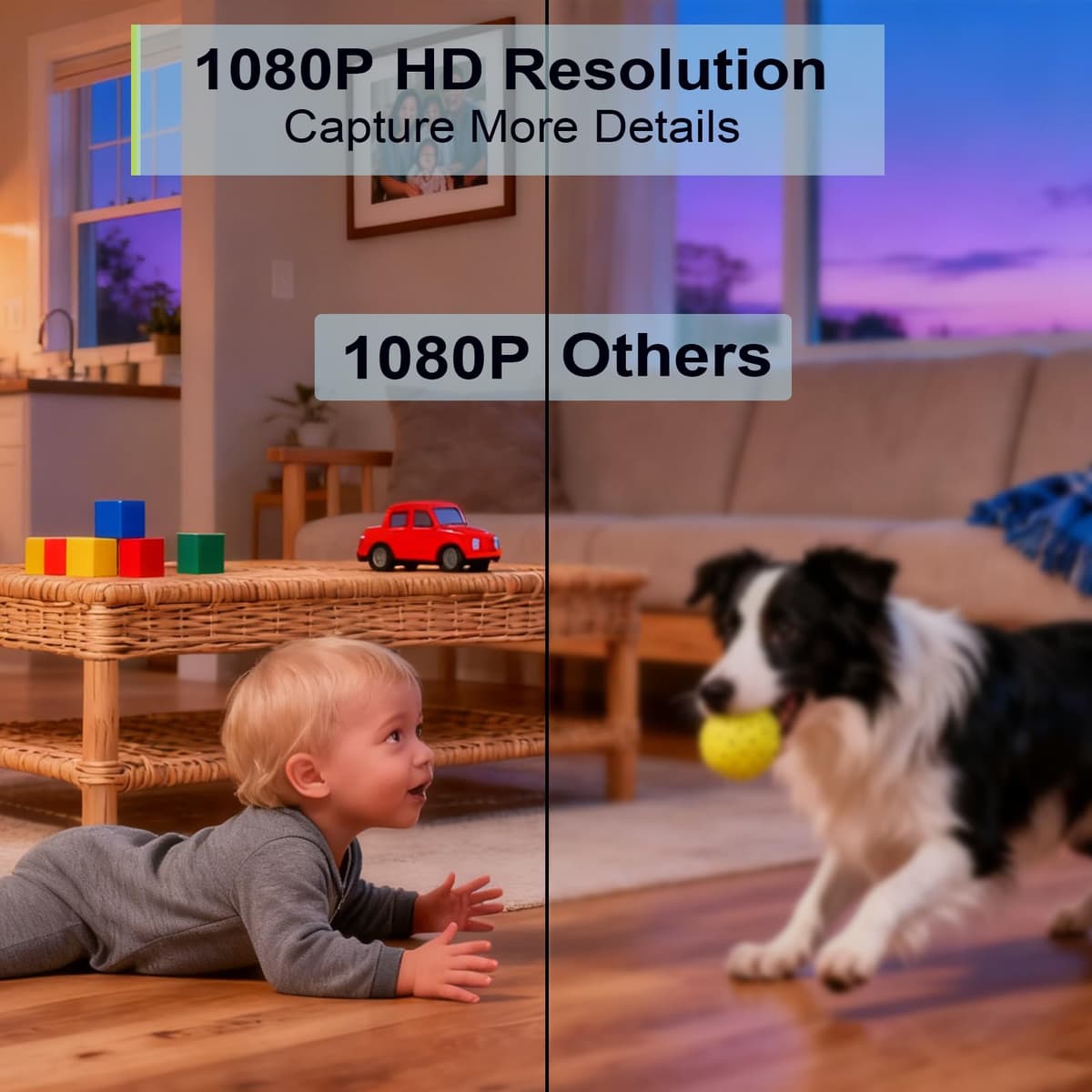 senri Indoor Security WiFi Camera 1080P HD, CCTV Camera for Home/Baby/Pet, Baby Monitor with Night Vision, 2-Way Audio, Motion Detection, APP Control Compatible iOS & Android — view 3