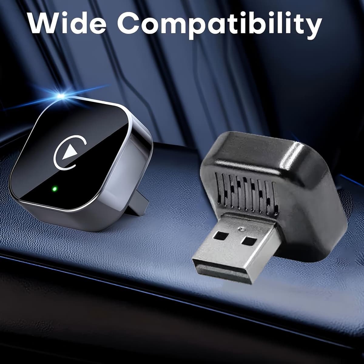 2026 Upgraded Wireless CarPlay Adapter, Plug and Play Auto-Connect Converter, Suitable for cars with carplay, Compatible with iPhone iOS 10+ & Android Auto 11+, Bluetooth — view 4
