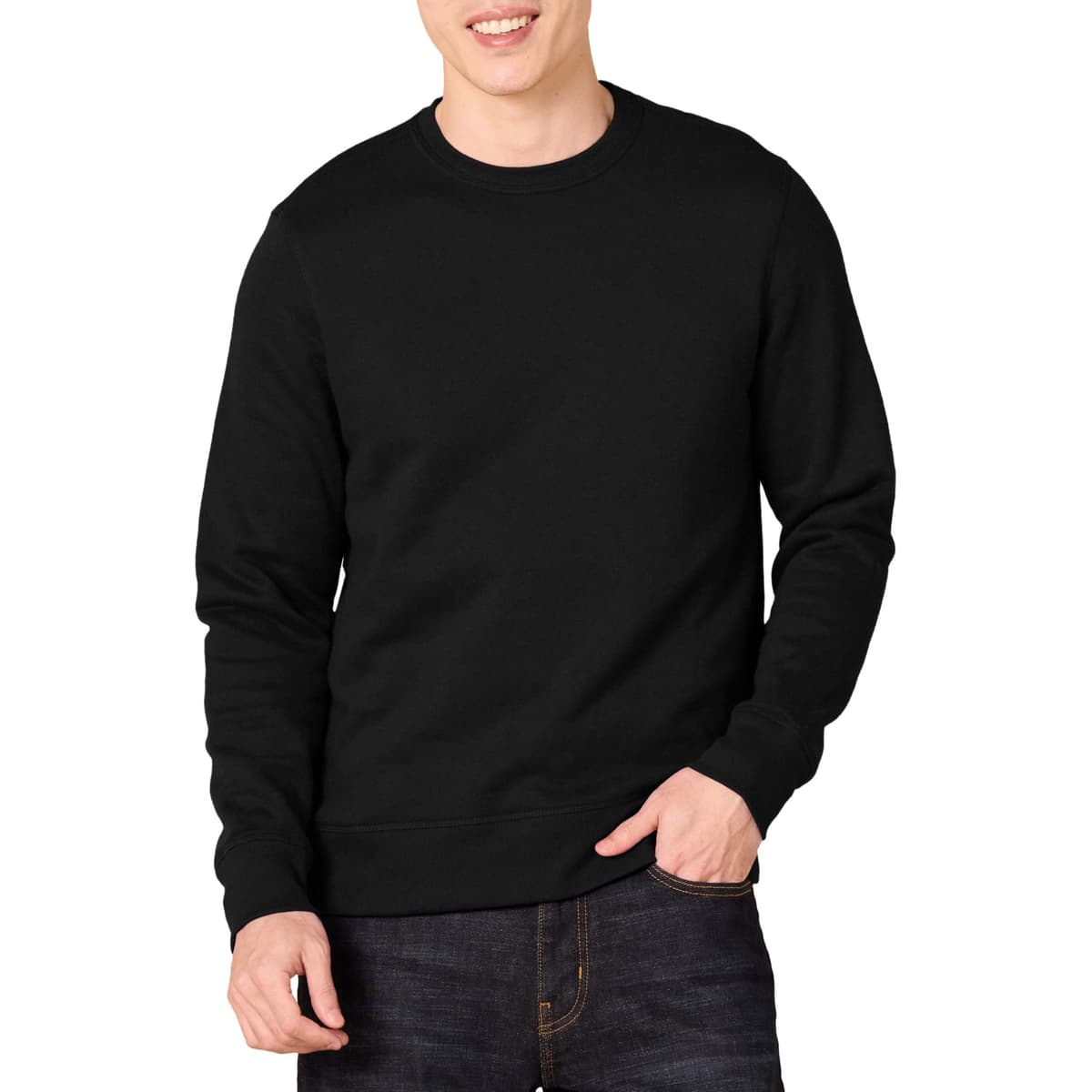 Amazon Essentials Hombre Sudadera de Forro Polar con Cuello Redondo (Disponible en Tallas Grandes y Largos Especiales)