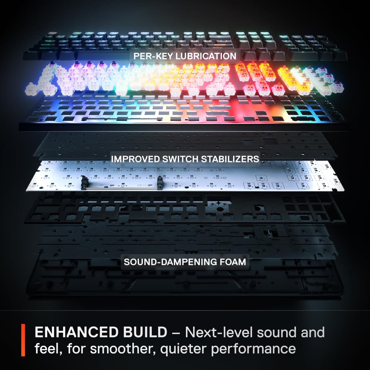 SteelSeries Apex Pro Gen 3 - Gaming Keyboard - Hall Effect Switches; OmniPoint 3.0 - Adjustable Actuation - Game-Ready Presets - Rapid Trigger, Protection Mode, Rapid Tap/SOCD - English QWERTY — view 7