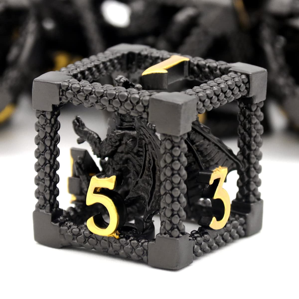 HNCCESG Juego de Dados de Metal D&D, Dungeons and Dragons Dice Juego de Dados de Metal Poliédricos Pulpo Huecos para Juegos de rol D y D para Juegos de Mesa (Cthulhu Número Verde) — view 7