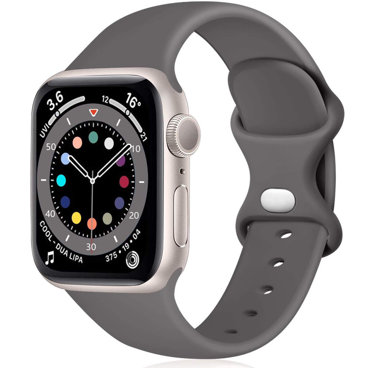 Epova Silicone Strap Compatible with Apple Watch Strap 40mm 38mm 41mm 42mm, Replacement Straps for iWatch SE 3 Series 11 10 9 8 7 6 5 4 3 2 1, Black, Small — view 17