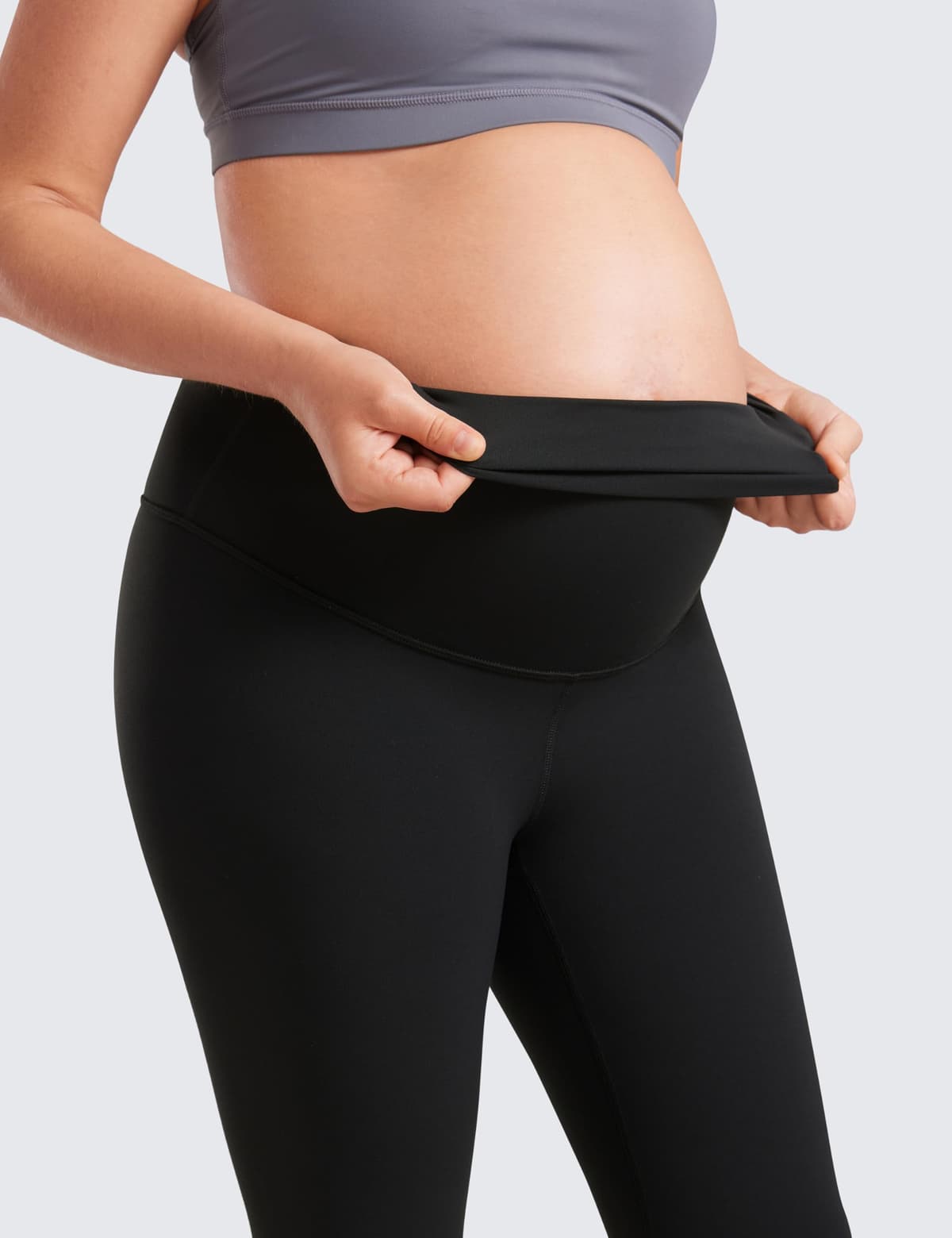 CRZ YOGA Women's Butterluxe 25" Maternity Leggings - Over Bump Workout Leggings Pregnancy Soft Belly Support Yoga Pants — view 3