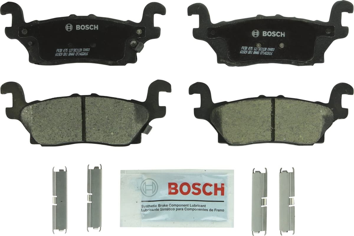Bosch BC914 QuietCast Premium Ceramic Disc Brake Pad Set For: Acura ILX; Honda Accord, Civic, CR-V, Element, Fit, Front — view 248